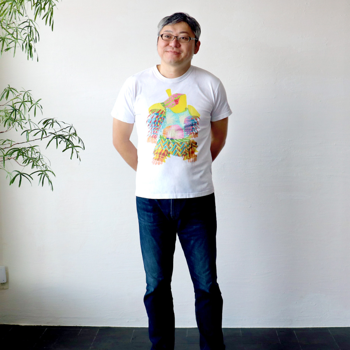 秋田人形道祖神 TシャツTYPE.C 背面