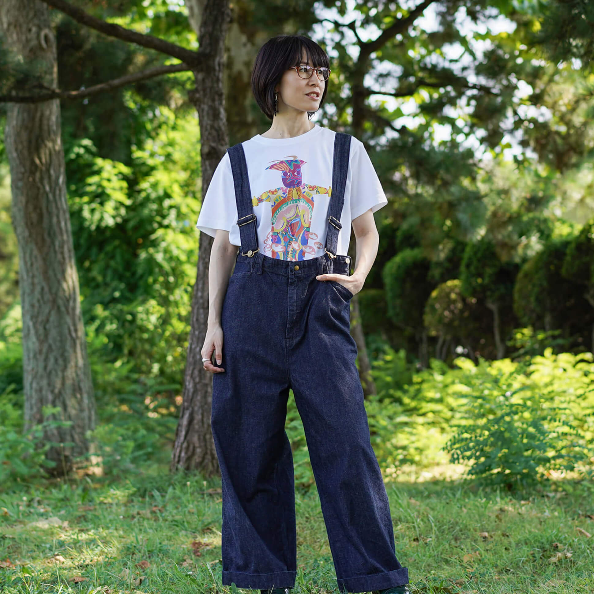 秋田人形道祖神 TシャツTYPE.D 着こなし紹介
