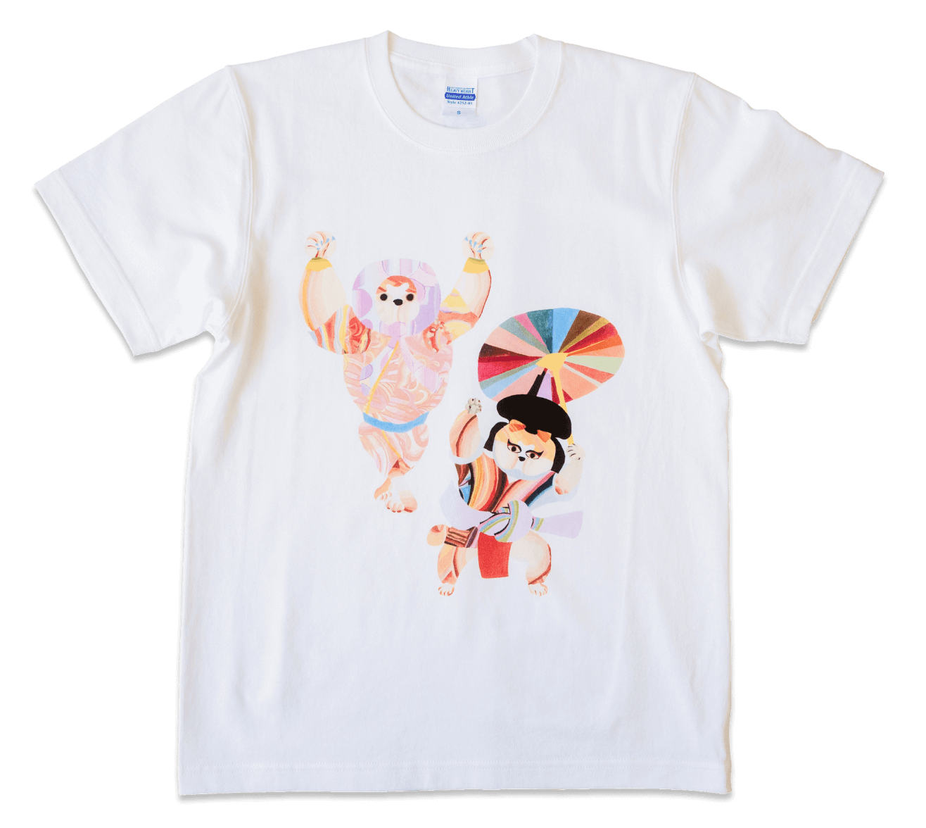踊る秋田犬Tシャツ 商品画像