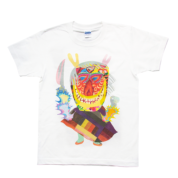 道祖神イラストTシャツ ナマハゲ ホワイト 商品画像